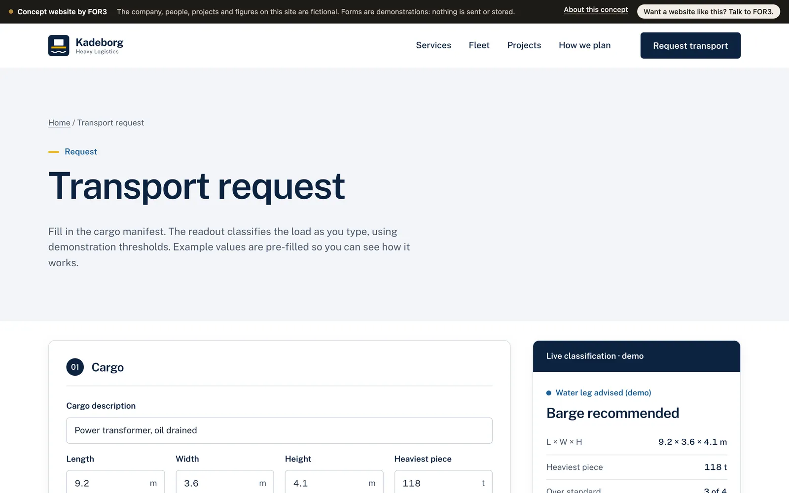 Kadeborg Heavy Logistics – desktop