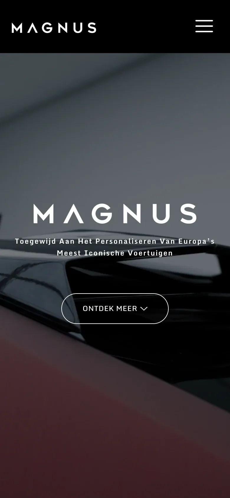 Mobiele website Magnus Cars