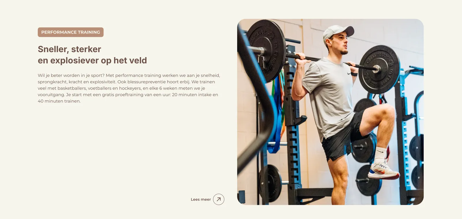Website Fitbase, scherm 2