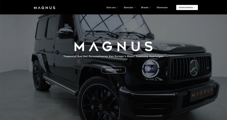 Magnus Cars: Eine Positionierung aus Marktforschung, übersetzt in Marke und Website.