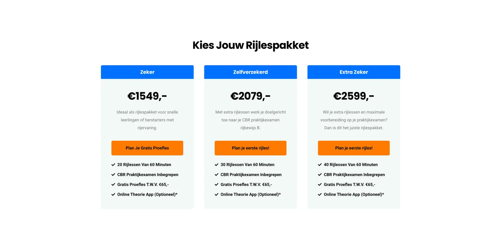 Website Rijschool van Gelder