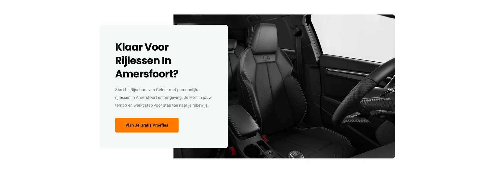 Website Rijschool van Gelder, scherm 3
