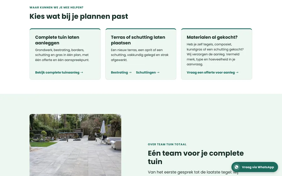 Team Tuin Totaal – aus dem projekt