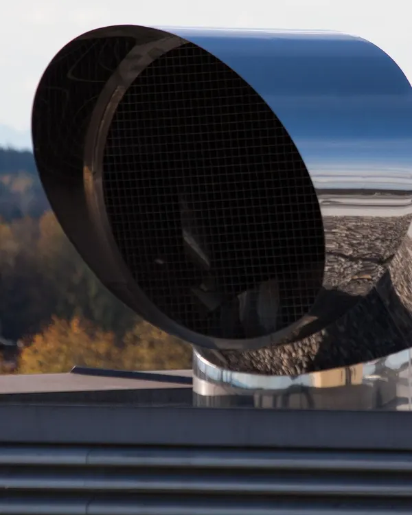Ventilation outlet on a roof